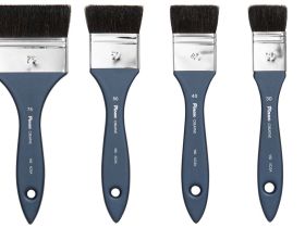 Кисть коза черная №75 флейц Pinax "Creative 150" короткая ручка