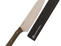 Кухонный нож Microtech 6 Utility Knife, сталь M390MK, рукоять G10, оливковый