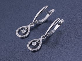 Серьги из серебра с бриллиантами э0601сг05185800