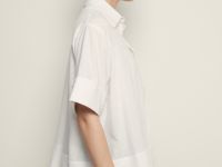 Блузка свободного кроя с добавлением льна