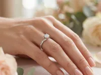 Помолвочное кольцо из серебра э0612кц06220202_white