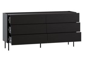 Комод Дигарс 163x81 Черный древесный