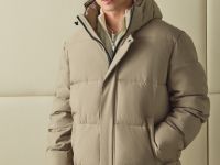 Утеплённая куртка с капюшоном, Бежевый