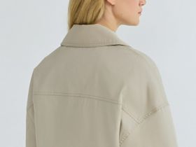 Укороченный тренч, Бежевый