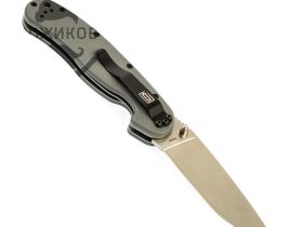 Нож складной Ontario RAT-1, сталь Aus-8, Satin, рукоять термопластик GRN, gray