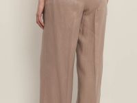 Брюки из конопляной ткани широкого кроя
