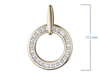 Подвеска из желтого золота с бриллиантами э0301пд10176700