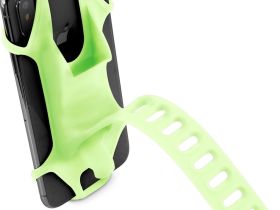 Универсальный держатель смартфона на руль Bone Bike Tie 2 2 4"- 6.5" люминесцентный (зеленый)