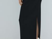 Юбка миди прямого кроя, Черный