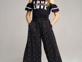 Брюки текстильные для девочки