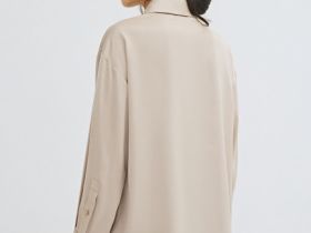 Блузка из сатина, Бежевый