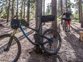 Туристическая подседельная сумка TOPEAK BackLoader 6.0 L TBP-BL1B (черный / зеленый)
