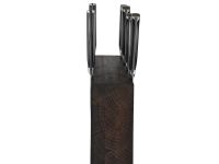 Подставка настольная магнитная для 8 ножей Woodinhome KS004SOB, дуб, коричневый