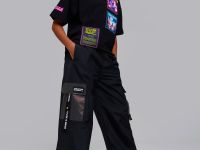 Брюки текстильные с полиуретановым покрытием для девочек