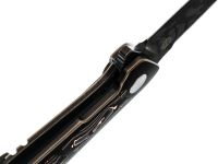 Складной нож Honor Caesar, сталь S35VN с гравировкой, рукоять титан/карбон, черный