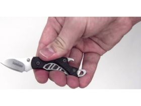 Складной нож Kershaw Cinder Keychain 1025X, сталь 3Cr13, карманный мини-нож, рукоять GFN термопластик, чёрный