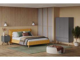 Распашной шкаф Торвалль 3-118x185 Графитовый