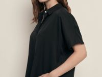 Блузка из тенселя с коротким рукавом