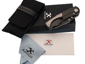 Складной нож KANSEPT Caveman, сталь CPM 20CV, рукоять титан черный