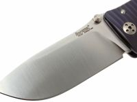 Нож складной LionSteel SR1 V (VIOLET), сталь Sleipner Satin Finish, рукоять титан по технологии SOLID®, фиолетовый