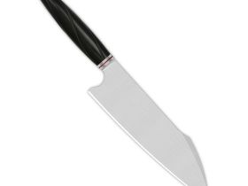 Поварской кухонный шеф нож QSP Mulan Series Harpoon, сталь 14C28N, рукоять эбеновое дерево