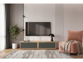 ТВ-тумба Флавир 140x27 Рогожка Графитовый