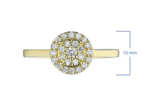 Классическое кольцо из желтого золота с бриллиантами э0301кц05160500