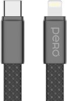Кабель Pero DC-18 USB-C / Apple Lightning 1,5 м 3 А Чёрный