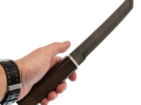 Нож Танто, сталь дамаск, рукоять венге