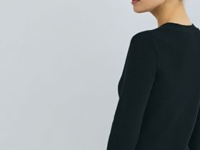 Вязаное облегающее платье, Черный