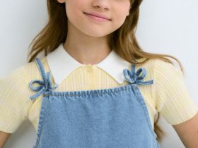 Джинсовый сарафан для девочек, Голубой