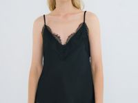 Топ с кружевом, Черный