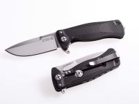 Нож складной LionSteel SR22A BS Mini, сталь Uddeholm Sleipner® Satin Finish, рукоять алюминий (Solid®), чёрный