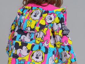 Ветровка  на флисе из мембранной ткани с принтом Disney для девочки