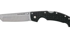 Складной нож Cold Steel Voyager Large Tanto, сталь AUS-10A, тактический нож, рукоять Griv-Ex черный
