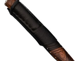 Авторский нож Коршун, сталь мозаичный дамаск, подарочная шкатулка