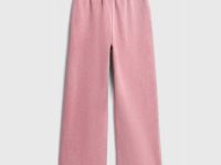 Широкие трикотажные брюки для девочек, Розовый