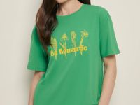 Футболка свободного силуэта с принтом