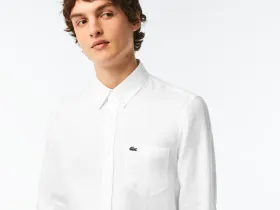 Мужская льняная рубашка Lacoste стандартного кроя