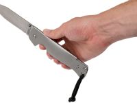 Нож складной Cold Steel Pocket Bushman, сталь 4116, рукоять нержавеющая сталь, серебристый