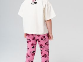 Комплект трикотажный для девочек: фуфайка (футболка), брюки (легинсы)