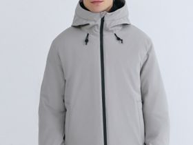 Утеплённая куртка с капюшоном, Бежевый