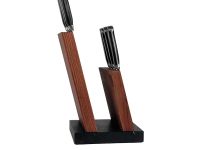 Подставка для ножей магнитная Woodinhome KS018SWN-ST, орех/мрамор