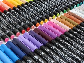 Брашпен акварельный "KOI", разные цвета