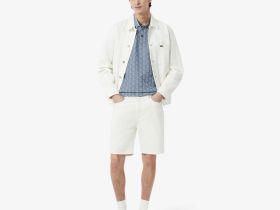 Мужское поло Lacoste классического кроя с монограммой