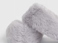 Тапочки с искусственным мехом для девочек, Серый