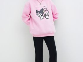 Толстовка с принтом для девочек, Розовый