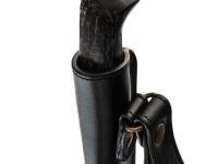 Нож Лидер 1, сталь D2, рукоять темная карельская береза синяя