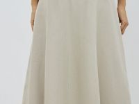 Длинная юбка А-силуэта, Бежевый