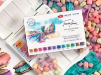 Набор акварели "Белые Ночи" Пастельные цвета, 12 шт х 2,5 мл, пластик